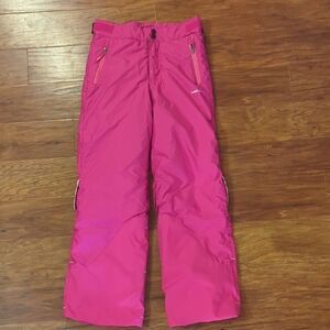 Vibrant Pink Kids Snow Pants